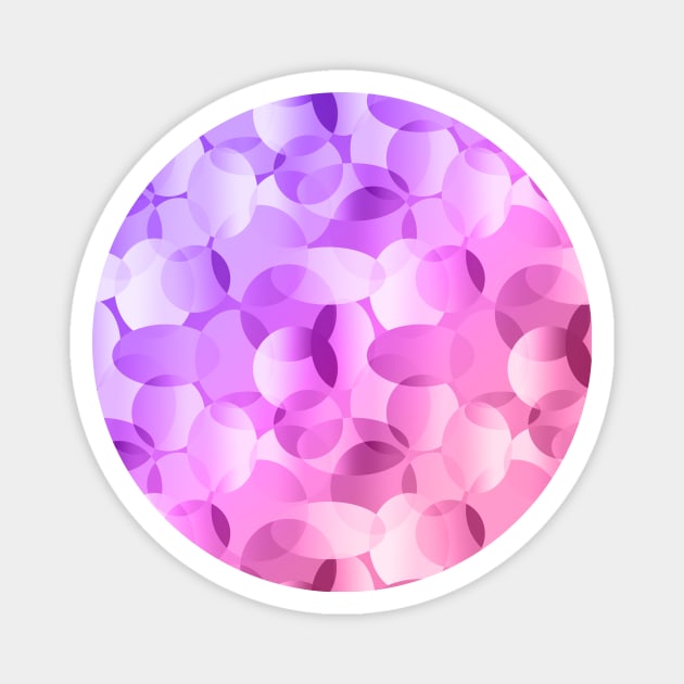 Pink and Purple Gradient Layered Ovals Magnet by KelseyLovelle